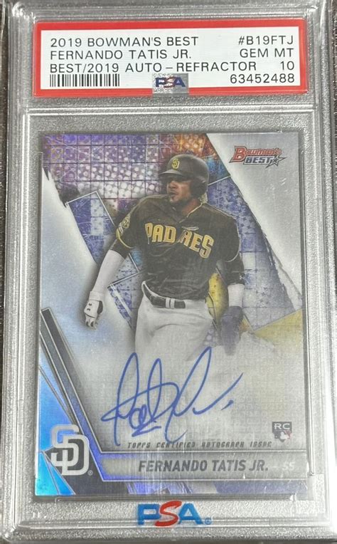 Yahoo オークション PSA10 2019 Bowman Best Fernando Tatis Jr auto