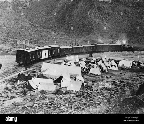 Building the Transcontinental Railroad, 1868 Stock Photo - Alamy