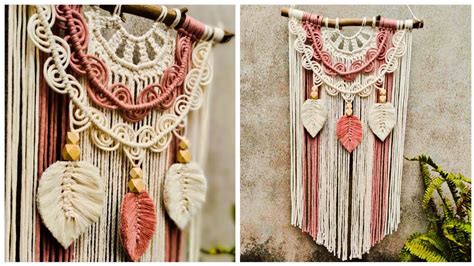 DIY MACRAME WALL HANGING WITH FEATHER EASY MACRAME FOR BEGINNERS YouTube