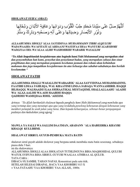 (PDF) SHOLAWAT SYIFA - DOKUMEN.TIPS