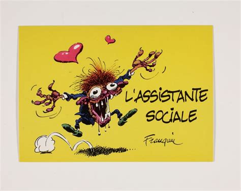 Franquin Carte Postale Au Bahut L Assistante Sociale AKILON