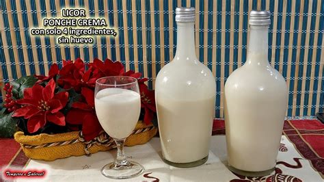 Licor Ponche Crema NavideÑo Venezolano Sin Huevo Con Solo 4