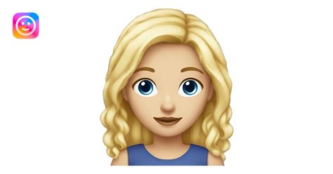 Fille Blonde Au Yeux Bleus Emoji AI Emoji Generator