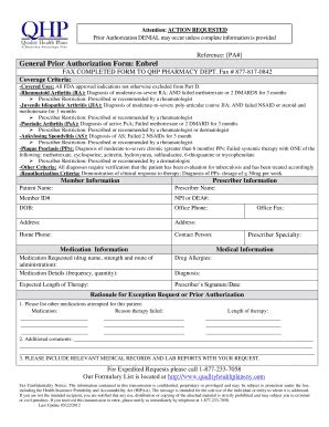 Fillable Online General Prior Authorization Form Enbrel Fax Email Print