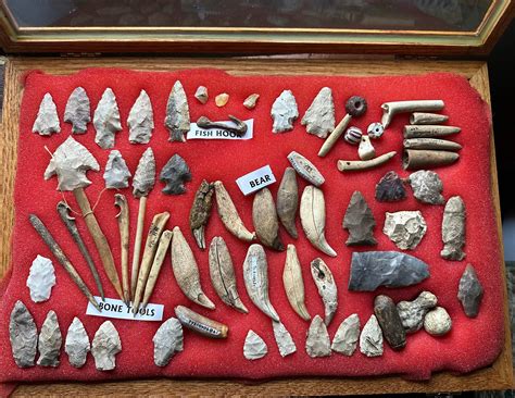 A frame put together of some personal finds of flint. Also some