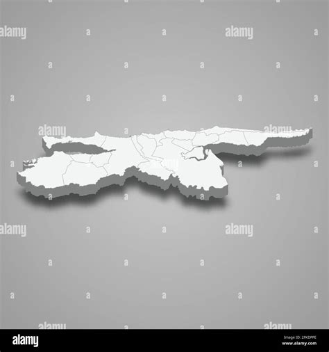 3d Mapa Isométrico De Sucre Es Un Estado De Venezuela Ilustración