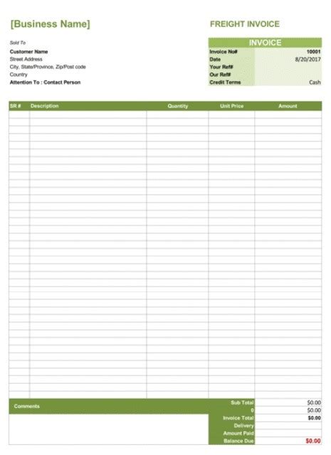 delivery order templates  word templates