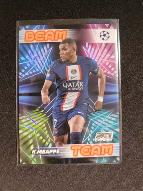 2022 23 TOPPS STADIUM Club Chrome UCC Kylian Mbappe Beam Team Case