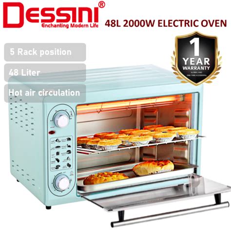 DESSINI ITALY L Electric Oven Convection Hot Air Fryer Toaster Timer Oil Free Roaster