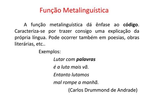 Metalinguistica Função Da Linguagem