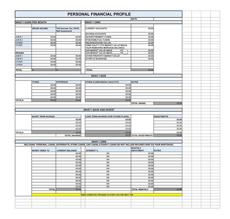 50 Professional Financial Plan Templates [personal And Business] ᐅ Worksheets Library