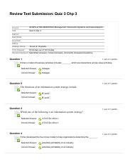 MGMT6352 Management Information Systems And Data Analytics Quiz 3