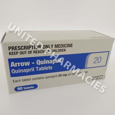 Arrow Quinapril Quinapril Hydrochloride 20mg 90 Tablets United