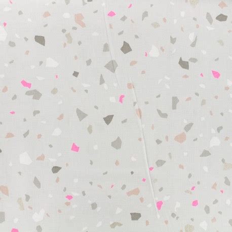 Tissu Coton Rico Design Confetti Neon Gris Ma Petite Mercerie