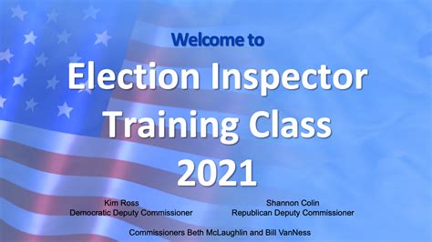 Warren County Election Inspector 2021