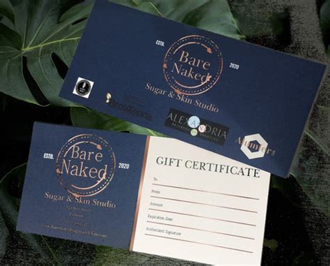 Bare Naked Gift Voucher Bare Naked