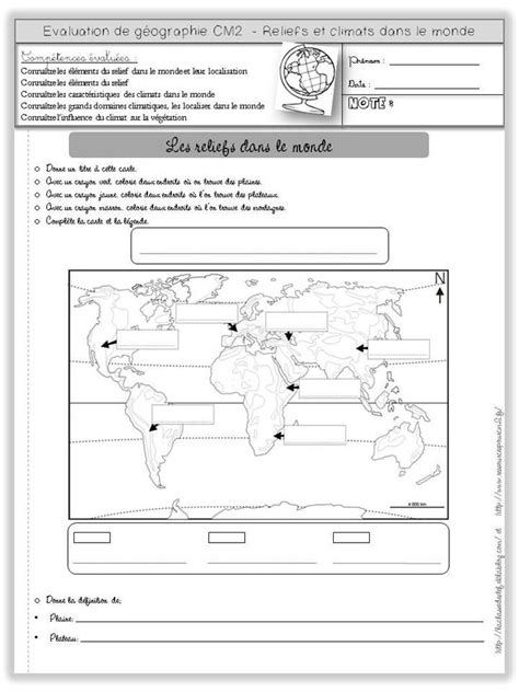 T L Charger Exercices Cm Geographie Imprimer Dessin Jesuscourse