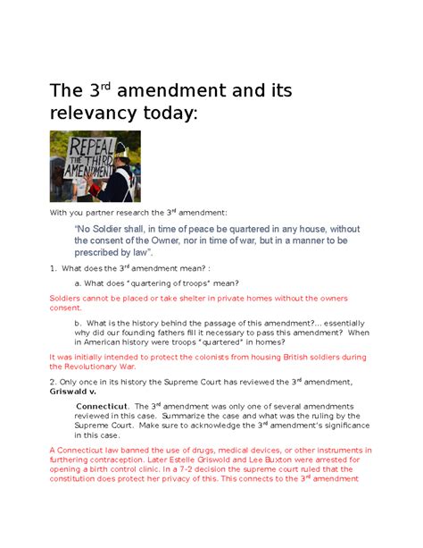 Gov Rd Amendment The Rd Amendment And Its Relevancy Today With