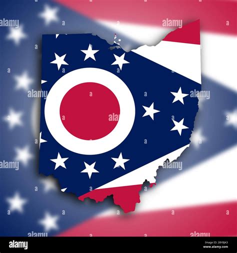 Outline Map State Ohio Flag Hi Res Stock Photography And Images Alamy