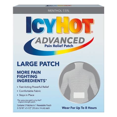 Icy Hot® Advanced Pain Relief Large Patch 5 Ct Kroger