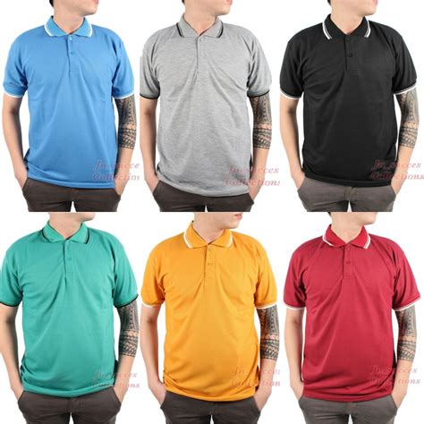 Jual Kaos Kerah Pria Kaos Polo Shirt Kerah Wangki Seragam Polos