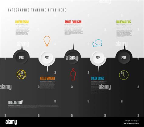 Vector Infographic Company Milestones Timeline Template With Circles