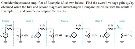 Solved Consider The Cascade Amplifier Of Example Shown Chegg