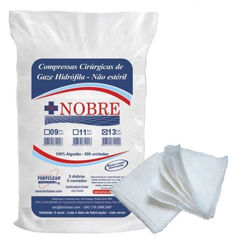 Compressa De Gaze Fios Fortclean G Nobre Ortopedia S O