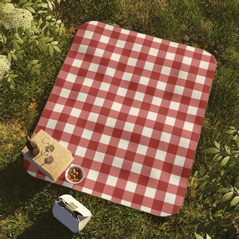 classic red checkered picnic blanket outdoor blanket checkered throw