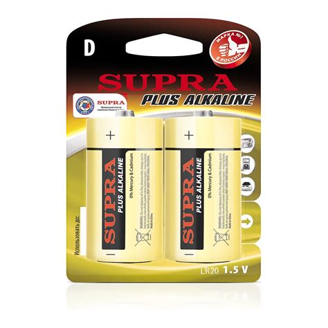 Батарейка Supra LR20-BP2 - выгодная цена, отзывы, характеристики, фото ...