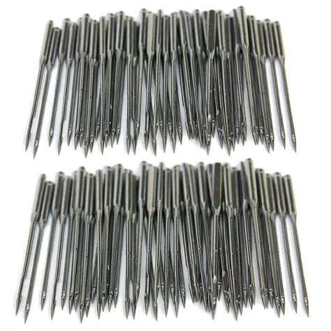 50Pcs Silver Home Sewing Machine Needles Assorted Knitting Neddle Set ...