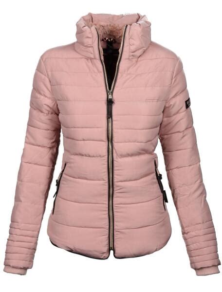 Marikoo Amber Damen Winter Steppjacke gefüttert mit kuschligem Teddyf