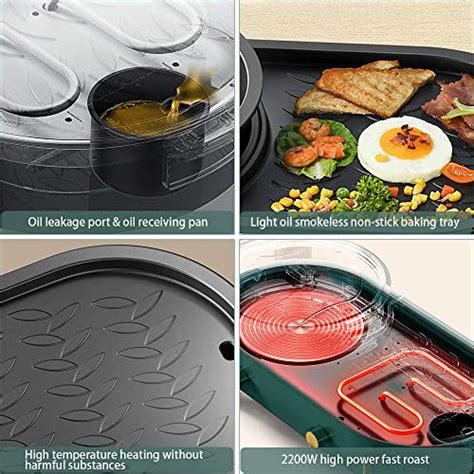 W Electric Smokeless Barbecue And Hot Pot Non Stick Coating Multi