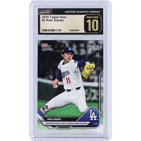 Roki Sasaki Los Angeles Dodgers 2025 Topps Now Anticipated MLB Debut