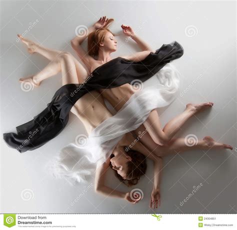 Beauty Naked Woman Yin Yang Position Stock Image Image Of Girl