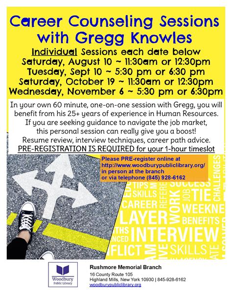 Career Counseling with Gregg Knowles | Woodbury Public Library