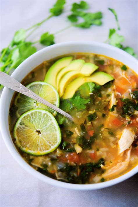 Chicken Cilantro Lime Soup Is A Mexican Soup Bursting With Lime Flavor Chunks Of Chicken And