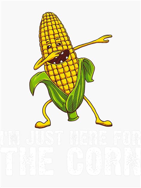 "Funny Corn Gift For Men Women Corn On The Cob Costume Farmer" Sticker ...