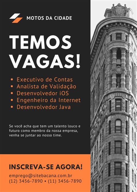 Explora os nossos modelos gratuitos de anúncios de vaga de emprego Canva