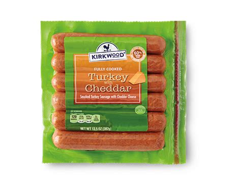 Kirkwood Cheddar Or Jalape O Smoked Turkey Sausage Aldi Us