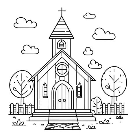 Desenhos Para Colorir Igreja - 6