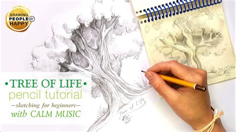 Tree Of Life How To Draw Tree Easy Sketching For Beginners By Pencil Drawing Tutorial Youtube