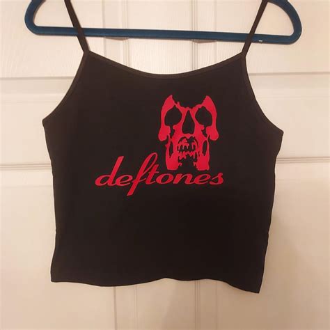 Deftones Crop Top Self Titled Skull Deftones Shirt Depop