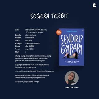 Jual Buku Self Improvement Sendiri Gapapa It S Okay If People Come And