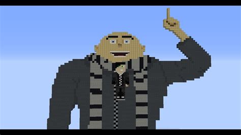 Despicable Me Gru Minecraft Pixel Art