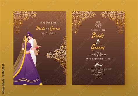 Indian Wedding Card or Invitation Card Template for Hindu Customs ...