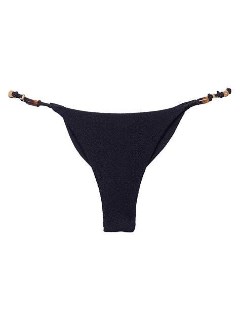 VIX PAULA HERMANNY Firenze Flora Bikini Bottom Black Editorialist