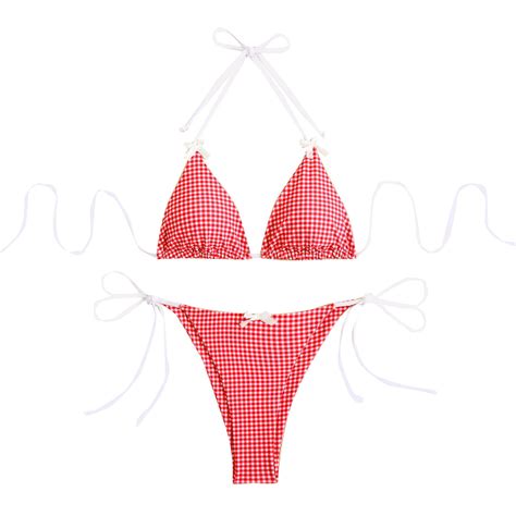 Simua 2025 Women S Triangle Bikini Floral Printed Bikini Set Two Piece Summer Swimsuit Bathing