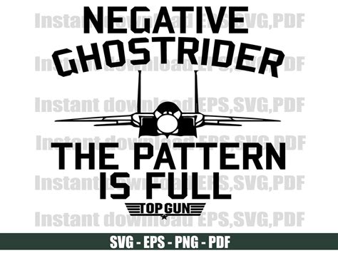 Top Gun Negative Ghost Rider The Pattern Is Full Design Svg Etsy