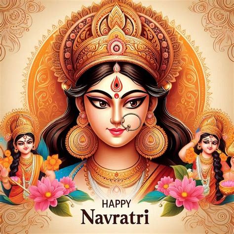 This Mythological Design Is Designed For Happy Navratri And Happy Durga